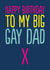 BIG GAY DAD FUNNY BIRTHDAY CARD created by The Buddy Fernandez Card Co.