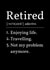 Retired Adjective Retirement Card created by Sundiva Designs