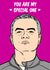 José Mourinho, Portuguese manager valentines greeting card created by Graham Sanders