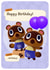 Timmy & Tommy Happy Birthday Animal Crossing ACNH Tom Nook 1001 created by Dut