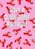 Cute Birthday Card - Pink Lobsters - Have a Clawsome Birthday created by Josh Daniel