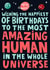 Funny Amazing Human Universe Birthday Card - Planets - Cute - Typography created by Lucy Maggie Designs