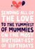 Cute Funny Typographic Birthday Card For Her - Yummy Mummy created by Lucy Maggie Designs