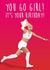 Fun Birthday Card - Footballer - Chloe Kelly created by Quinton cards