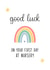 Good Luck At Nursery Card created by Kalm Lettering