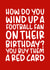 'Buy Them A Red Card' Funny Football Fan Birthday Card created by Brogan Thomas