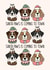 Dog Christmas card, merry Christmas, Santa paws, festive dog lovers,holiday card created by By Emma Dearling