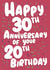 Funny 50th Birthday Card - 30th Anniversary of your 20th Birthday created by For Cards Sake 