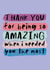 Thank you for being so amazing Card created by For Cards Sake 