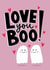 Cute Anniversary Card - Halloween Ghosts - Love You Boo created by Ria Hope Design