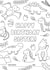 Birthday Colouring-in Dinosaur Card for Sister created by Evie Garnett Designs