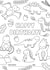 Birthday Colouring-in Dinosaur card! created by Evie Garnett Designs