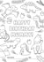 Birthday Colouring-in Dinosaur Card for Mummy 1001 created by Evie Garnett Designs