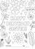 Birthday Colouring-in Flowers Card for Sister created by Evie Garnett Designs