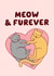 Meow & Furever Cat Love Card created by Tiny Bee Cards