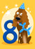 Funny Cute Age Eight (8) Dog Birthday Card for Children/Kids created by Lucy Maggie Designs