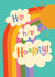 Congratulations - Hip Hip Hooray - Rainbow - Celebration - Well done created by Hollie McManus Illustration