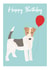 Wire Fox Terrier Balloon Birthday Card created by Amy Walton