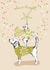 Balancing dogs Christmas card created by Dotty Dog Art