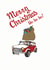 Retro Merry Christmas - Mini Cooper - Santa Claus card created by Helen Leslie Illustrator