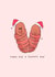 Funny pigs in blankets Kawaii Christmas card created by Rosalie Perl