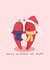Funny Kawaii Chilli Merry Christmas Hot Stuff Christmas Card created by Rosalie Perl