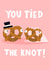 You Tied The Knot Pretzel Wedding Congratulations Card created by Lucy Maggie Designs