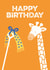 Cute Giraffe Birthday Card 1001 created by Hello Squid