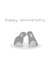Cute rabbit happy anniversary card created by Pooch Inspired