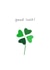 4 leaf clover good luck card created by Pooch Inspired