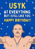 Usyk Birthday card created by Original Fox Cards