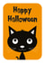 Happy Halloween Black Cat created by Stripey Cats
