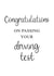 Congratulations On Passing Your Driving Test Card created by Kalm Lettering