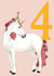 Happy 4th unicorn birthday created by Molly & George Illustration