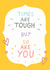 Times Are Tough But So Are You inspirational 'thinking of you' quote card created by Heidi Burton