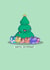 Kawaii cute Christmas tree Christmas card created by Rosalie Perl