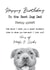 Staffordshire Bull Terrier Dog Dad Birthday Card created by Coulson Macleod