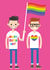 Pride Guys Birthday Card created by Dean Morris Cards