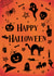 Classic Happy Halloween Card created by Holly Bushnell Illustration