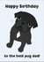 Black Pug Dad Birthday Card - Happy Birthday Dog Dad created by Harley's Designs