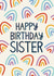 Sister Rainbow Birthday Card created by Christine Cuddihy Illustration