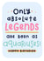 Funny Aquarius Zodiac Star Sign Horoscope Birthday Card for Absolute Legends created by Joanne Hawker