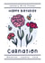 January birth flower happy birthday card - carnation created by Joanne Hawker