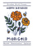 October birth flower happy birthday card - marigold created by Joanne Hawker