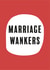 Funny Engagement Card and Wedding Card for Couple - Pink Red - Marriage Wankers created by Bex Rocks
