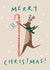 Pole Dancer Christmas Card - Fun Reindeer Card - Modern Christmas Card created by Lauren Barclay