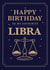 Libra - Vintage blue illustrated star sign - Birthday card for Friend created by Hello Fridays Studio