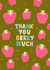 Thank you Berry much cute punny thank you card with strawberries created by Faye Finney