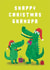 Snappy Christmas Grandpa Funny Crocodile Christmas Card created by Hannah Jayne Lewin