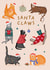 'Santa Claws' - Cute Cat Pun Christmas Card created by Studio Mads